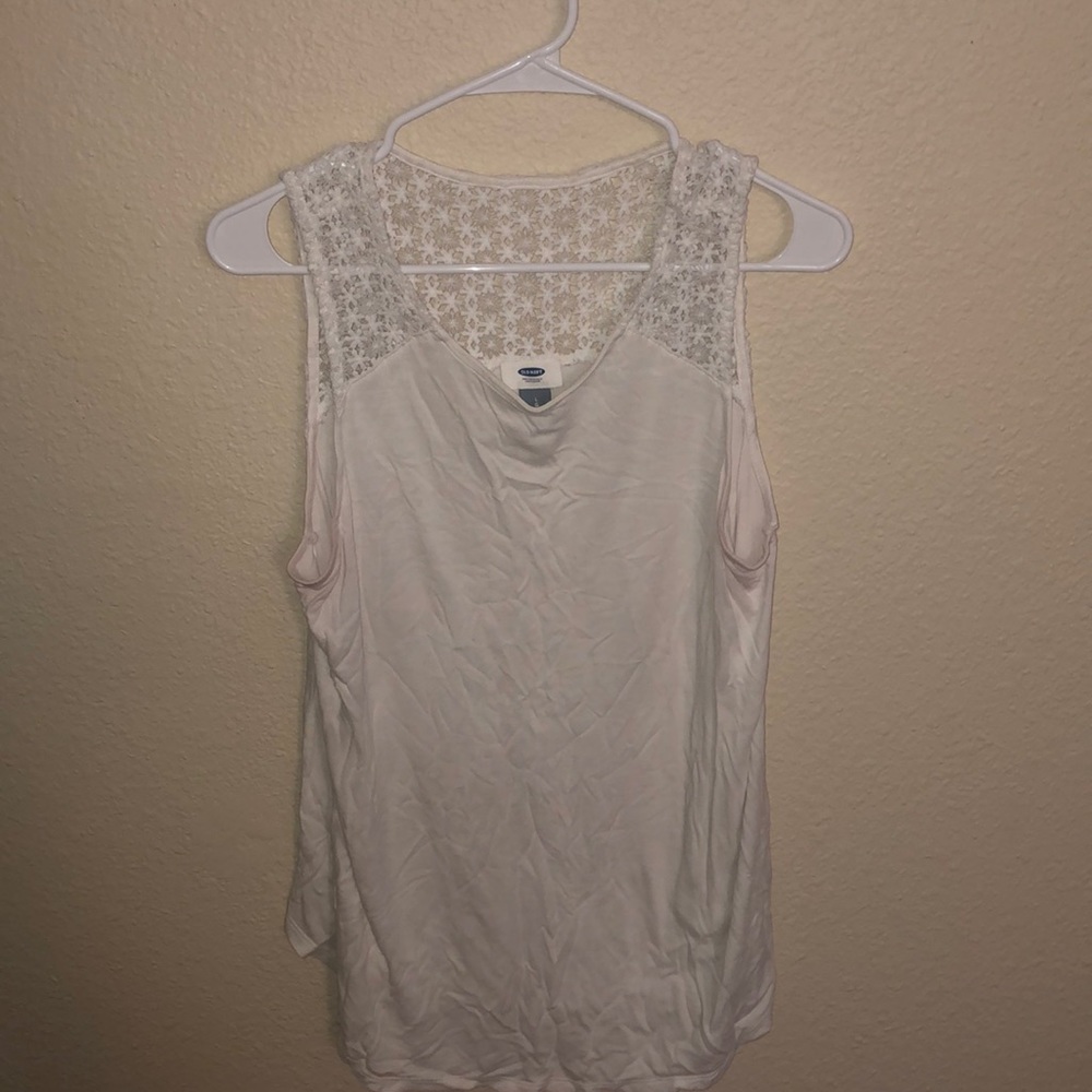 White lace tank top